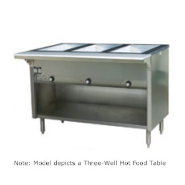 Eagle HT2OB-NG 33" Spec-Master Two-Well Natural Gas Hot Food Table with Open Front - 7,000 BTU