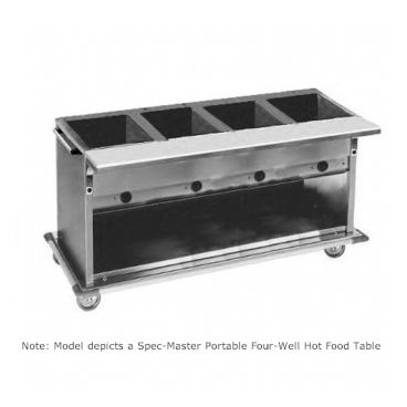 Eagle PHT6OB-208-3 97-3/4” Spec-Master Portable Six-Well Electric Hot Food Table with Open Front - 208V