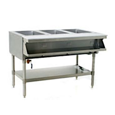 Eagle SHT3-240-3 48” Sealed Three-Well Electric Stationary Hot Food Table With Undershelf - 240V