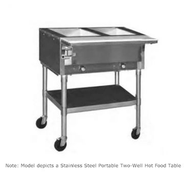 Eagle SPDHT3-240-3 50-1/2” Stainless Steel Portable Three-Well Electric Dry Hot Food Table With Open Base - 240V