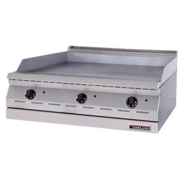 Garland ED-36G Designer Series 36" Electric Countertop Griddle w/ Side and Rear Splash Guards - 10.1 kW, 208/60/3