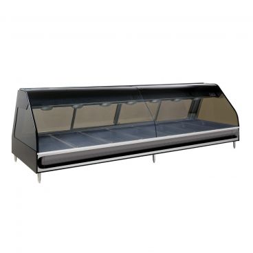 Alto-Shaam ED2-96-BLK 96" Black Full Service Countertop Heated Display Case With Curved Glass, 120V