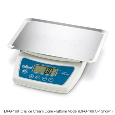Edlund DFG-160 IC 10 lb Digital Portion Control Scale with Ice Cream Cone Platform