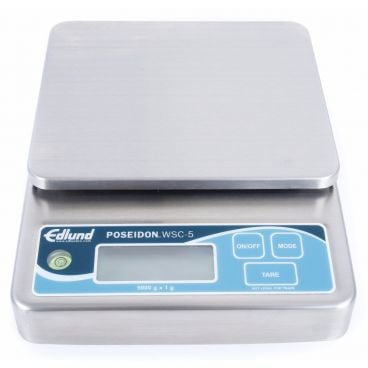 Edlund WSC-5 Stainless Steel Submersible Portion Scale with Grams Only Function and Self-Calibration Feature