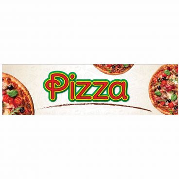 Winco EDM-2PZS 5.75" x 16.13" Translucent Plastic Pizza Sign for EDM-2