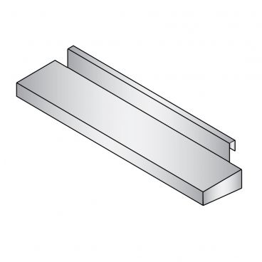 EmberGlo 4822-12 Heavy-Duty Stainless Steel Plain Drop Shelf Ledge for EmberGlo Gas Charbroiler Models 31 and 41 - Mid Front Style