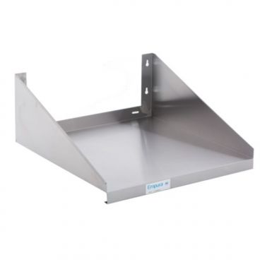 Empura 18-Gauge 430 Stainless Steel 24" x 18" Standard Duty Wall Mount Microwave Shelf With Brackets
