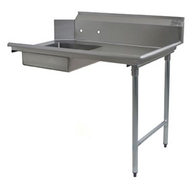 Empura BPSDT-72R-16/3 72" Right Side 16/300 Stainless Steel Soiled Dishtable With 20" x 20" x 5" Deep Prerinse Sink And 10" Backsplash