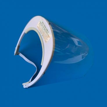Empura DFS-1 Reusable Transparent Face Shield with White Frame and White Strap, One Size Fits Most