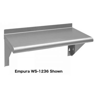 Empura 12" x 60" Stainless Steel Solid Wall Shelf