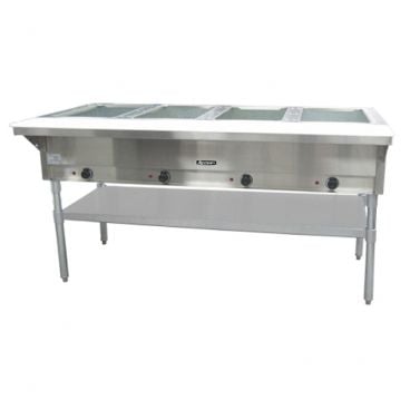 Empura E-ST-240/4 4 Pan Electric Steam Table with Undershelf - Open Well - 208-240V