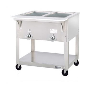 Duke EP302SW_120/60/1 Aerohot Electric Portable Hot Food Steamtable Station w/ Two Sealed Food Wells And Carving Board, 1,500 Watts