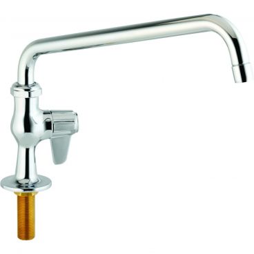 Equip by T&S Brass 5F-1SLX08 Deck-Mount Single Supply 8 1/8" Long Swing Nozzle Single-Hole Center ADA Compliant Faucet With Polished Chrome-Plated Solid Brass Spout And 1 Lever Handle