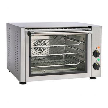 Equipex FC-34/1 Sirocco 22” Wide Electric Quarter Size Countertop Convection Oven - 120V, 1.7kW