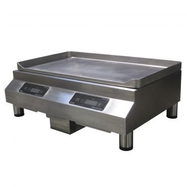 Equipex GLP6000 Kudu 27-3/8” Wide Electric Countertop Induction Griddle With Multi-Layer Two Zone Surface - 208/240V, 6.0kW