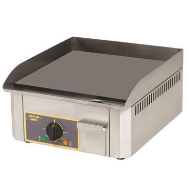 Equipex PSSE-400/1 Thermostatic 16” Wide Electric Countertop Griddle/Plancha With Enameled Steel Plate And Single Cooking Zone - 120V, 1.8kW