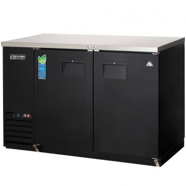 Everest Refrigeration EBB48-24 Black 49" Wide x 24" Deep Solid Hinged Door Back Bar Cooler With 13 Cubic ft Capacity, 115V 1/4 HP