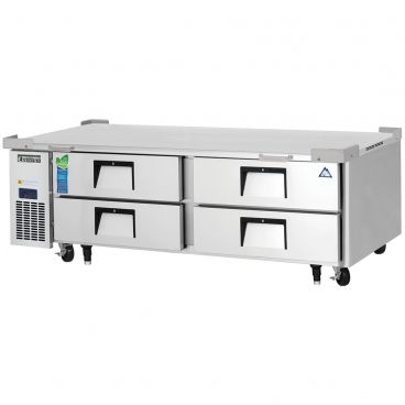 Everest Refrigeration ECB72D4 72.375 Inch Two Section Four Drawer Side Mount Refrigerated Chef Base 115V