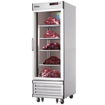 Everest Refrigeration EDA1 29-1/4" One Section Glass Door Dry Aging / Thawing Refrigerator - 22 Cu. Ft.
