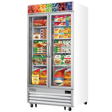 Everest Refrigeration EMGF36 41 Inch Double Swing Glass Door Merchandiser Freezer 36 Cubic Feet