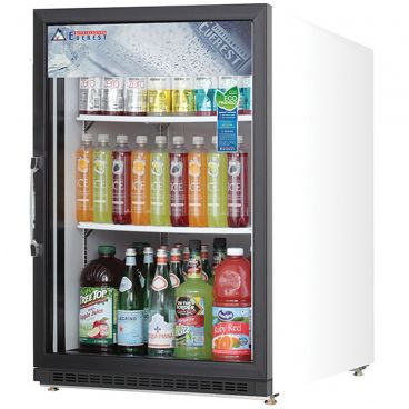 Everest Refrigeration EMGR5 25" Single Swing Glass Door Merchandiser Refrigerator - 5 Cu. Ft.