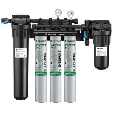 Everpure EV932806 High Flow CSR Triple-MC2 Water Filter System With 0.2 Micron Rating And 5 GPM Flow Rate