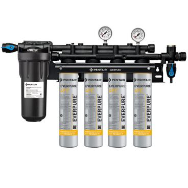 Everpure EV9328-44 Coldrink 4-4FC 0.2 Micron and 10 GPM Water Filtration System with Pre Filter