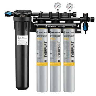 Everpure EV9328-73 Coldrink Triple 7FC Filter System With 0.5 Micron Rating And 7.5 GPM Flow Rate