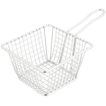 Winco FBM-554S 5" Square Stainless Steel Fry Basket