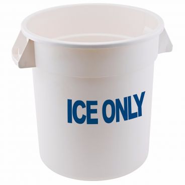 Winco FCW-10ICE 10 Gallon White Polyethylene ICE ONLY Container