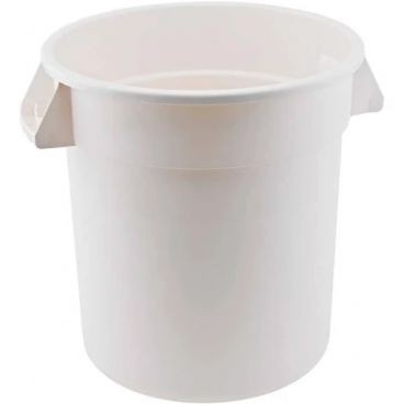 Winco FCW-32 Heavy Duty White Polypropylene 32 Gallon Container without Lid