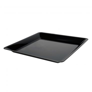 Fineline SQ4010-BK Platter Pleasers 10 3/4" x 10 3/4" Black Plastic Square Tray