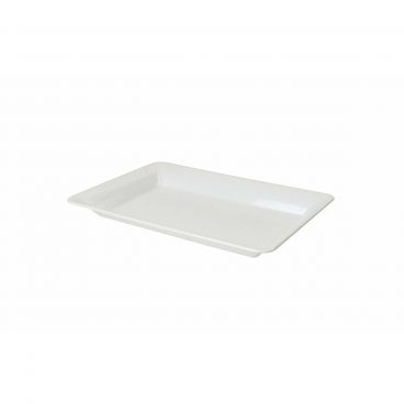 Fineline RC471-WH Platter Pleasers 10" x 8" White Plastic Rectangular Tray