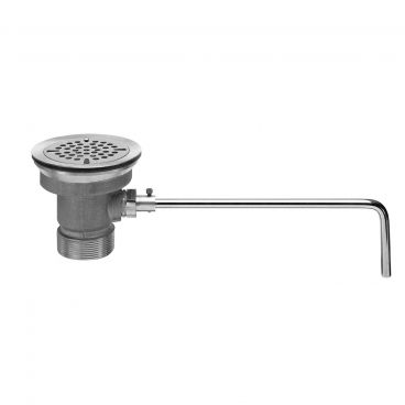 Fisher 22209 DrainKing Brass Lever Handle Waste Valve with Flat Strainer