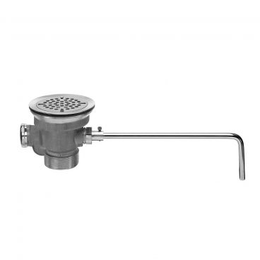 Fisher 22438 DrainKing Brass Lever Handle Waste Valve with Flat Strainer