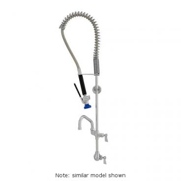Fisher 25097 Backsplash Mounted Pre-Rinse Faucet with 36" Hose, 14" Add-On Faucet, Elbow, and Wall Bracket