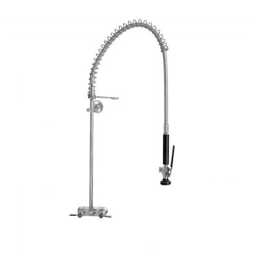 Fisher 2610-WB Backsplash Mounted 38" High Pre-Rinse Faucet with 4" Centers and Wall Bracket