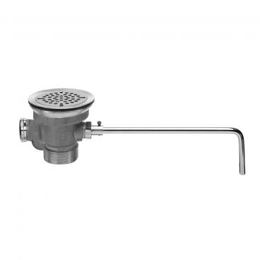 Fisher 29033 DrainKing Chrome Lever Handle Waste Valve with Flat Strainer