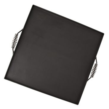 22" x 22" x 1" Portable Black Steel Griddle