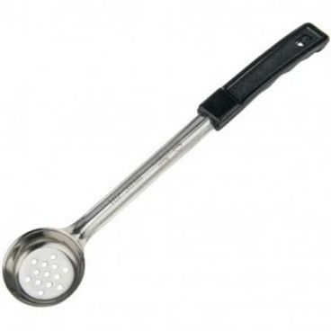 Winco FPPN-1 Black 1 Oz. One-Piece Perforated Portion Spoon / Spoodle