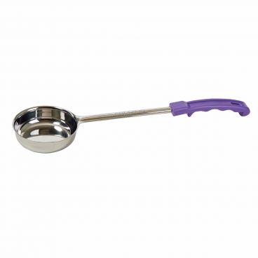 2 oz. Allergen Free Purple Handle One-Piece Solid Portion Spoon / Spoodle