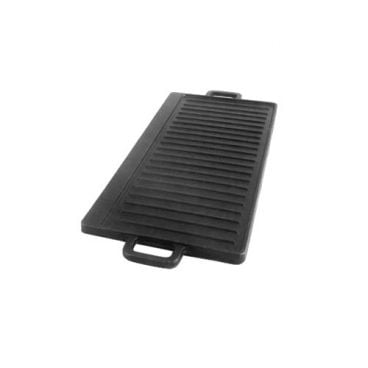 11 1/2" x 24 1/2" x 5/8" Portable Cast Iron Griddle with 2 Grilling Surfaces