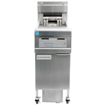 Frymaster FPEL114C Electric OCF30E 30 lb Oil Capacity ENERGY STAR Single 30 lb Ultimate Oil-Conserving Open-Pot Floor Fryer With Built-In Filtration System, 14 kW 208 Volts 1-phase