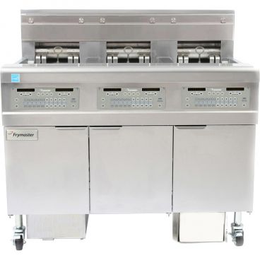Frymaster FPEL314CA Electric OCF30ATOE 90 lb Oil Capacity ENERGY STAR Triple 30 lb Ultimate Oil-Conserving Open-Pot Floor Fryer With Auto Top Off And Built-In Filtration System, 42 kW 208 Volts 1-phase