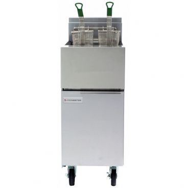 Frymaster GF14 Natural Gas 40 lb Oil Capacity Standard Jet Burner Gas Floor Fryer With Millivolt Controller And Durable Temperature Probe, 100,000 BTU
