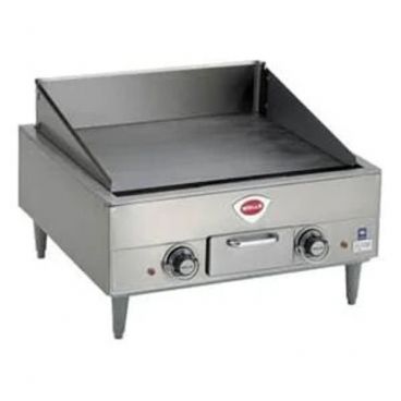 Wells G-13 25" Stainless Steel Countertop Electric Griddle With Polished Griddle Plate And 2-Zone Thermostatic Heat Control