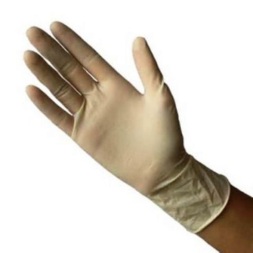 Akers G903 Lightly Powdered Latex General Purpose Large Gloves - White