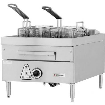 Garland / U.S. Range E24-31F E24 Series 12.0 kW Countertop 18" Wide 30 lb Tank Capacity Stainless Steel Heavy-Duty Electric Fryer With 2 Nickel-Plated Baskets, 240V 1-Phase 12.0 kW