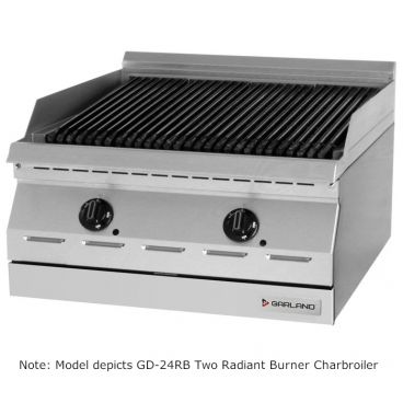 Garland GD-30RB_NAT Designer Series 30” Wide Natural Gas Charbroiler With Three Radiant Burners - 75,000 BTU