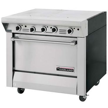 Garland M46R Master Series 2 Section Even Heat Hot Top 34" Range with Standard Oven - 130,000 BTU, Natural Gas